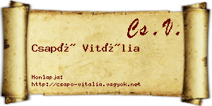 Csapó Vitália névjegykártya