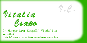 vitalia csapo business card